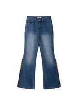 TASSEL BOOTCUT JEANS (NAVY)