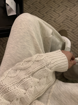 Jake Nordic Cable Overfit Round Long Sleeve Knit
