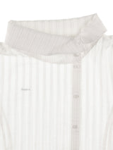 DRAPE COLLAR BLOUSE (WHITE)
