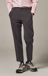 SIDE BANDING CROP TAPERED SLACKS