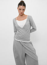 [B-BASIC] Light Sweat Wrap Long Sleeve Tee