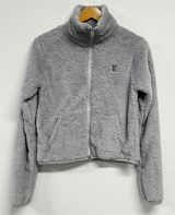 SHEEP FUR FLEECE CROPPED HALF POLO NECK ZIP UP 🧸🩶🤍🖤🩵4COLOR