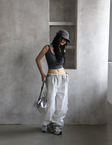 Pigment washed crop sleeveless