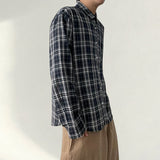 Lard boxy fit checkered unbalanced shirt