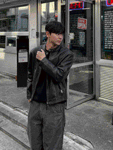 Vintage biker leather jacket