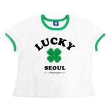 Lucky Seoul Crop T-shirts White