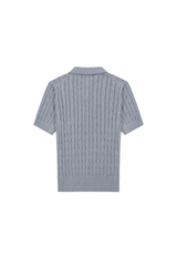 Cable Knit Polo Shirt