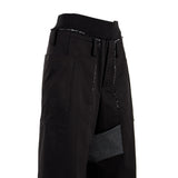 Raw Edge Elastic Pants