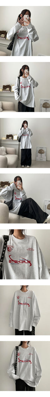 Foaming Boxy Fit Long Sleeve T-shirt
