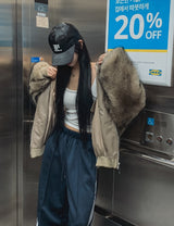 Kuro Two Way Fur Hooded Zip-up