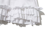 RUFFLE POINT SKIRT - WHITE