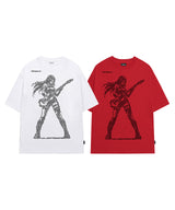 ピクセルロックスターグラフィックオーバーフィットTシャツ