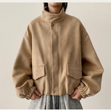 Fumo High Neck Banding Suede Jumper