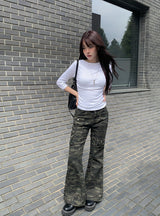 Yeru Cargo Military Bootcut Pants