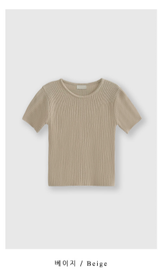 Weekly Linen Ribbed Round Knit / 4 colors