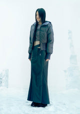 Reversible Check Padded Jacket / Charcoal