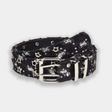 Denim Star Eyelet Double Belt