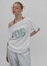 [MADE] Freepi Boatneck Printed Short Sleeve T-shirt