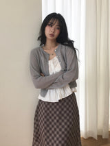 Plaid Midi Skirt
