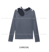 ニロカットシースルーレイヤードセット - long sleeve, sleeveless