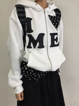 Love me!♥ フードジップアップ (2color)