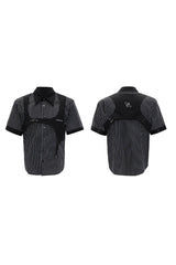Striped Double Collar Layered Shirt