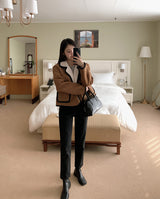 Hazel Two Tone Half Mustang Jacket
