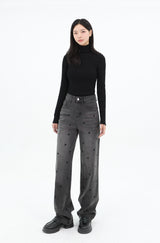 DOT PRINT STRAIGHT DENIM code 26002
