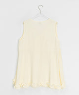 Shoto Deep-V Ruffled Layered Sleeveless Blouse
