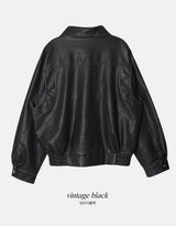 #LV Vintage Black Leather Jacket 