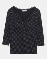 Herang Dot Lace 7-Sleeve T-Shirt