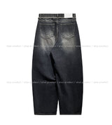 Tinted Washed String Balloon Denim Pants