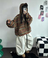 TWO PINTUCK RIVET BELT BALLOON LONG PANTS 🤎🖤💙3COLOR