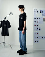 ナイロンポケットコットンTシャツ ブラック