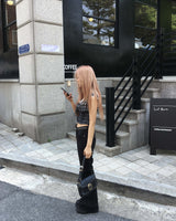 バックスタッドブーツカットパンツ