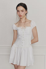 WENDY RIBBON DRESS white