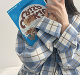 ルールーズフィットチェックシャツ