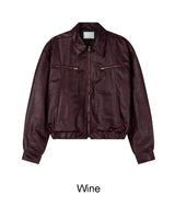 Edion Crop Leather Jacket