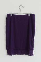 PLUM VEIL MIDI SKIRT