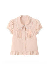 Ruffleberry Lace Puff Blouse 232195008