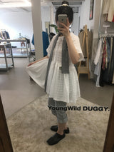Plaid collar dress (3color) 