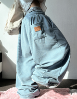 5000 ソルド 🥳❤‍🔥(BABY PALE CORDUROY👼) ツープレートバルーンコットンパンツ🤍🤎🩵🖤💛 - 6 カラーズ