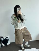スナップ🪡 アイスクールナイロンバミューダ🤍🤎🖤🩶🤎6カラー