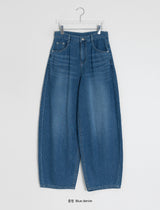 Ain Semi-Balloon Fit Wide Denim Pants