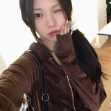 Ziz ベルベットスリムフィットパーカージップアップ
