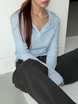 BLACK STRIPE WASHING DENIM PANTS