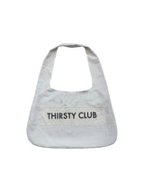 Big hobo bag - White polka dot (Reversible) / Free Gift