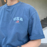 LMN リオUSAピグメント半袖Tシャツ (4 colors)