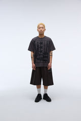 Weekend warrior typography printing washing short pants (Charcoal)