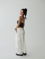 Halterneck Strap Denim Tube Top